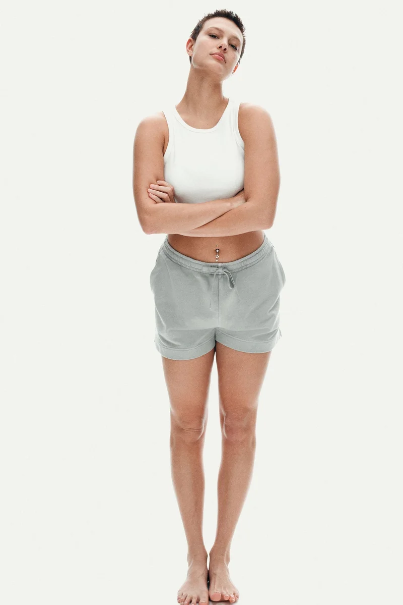اتش اند ام Washed cotton sweatshorts