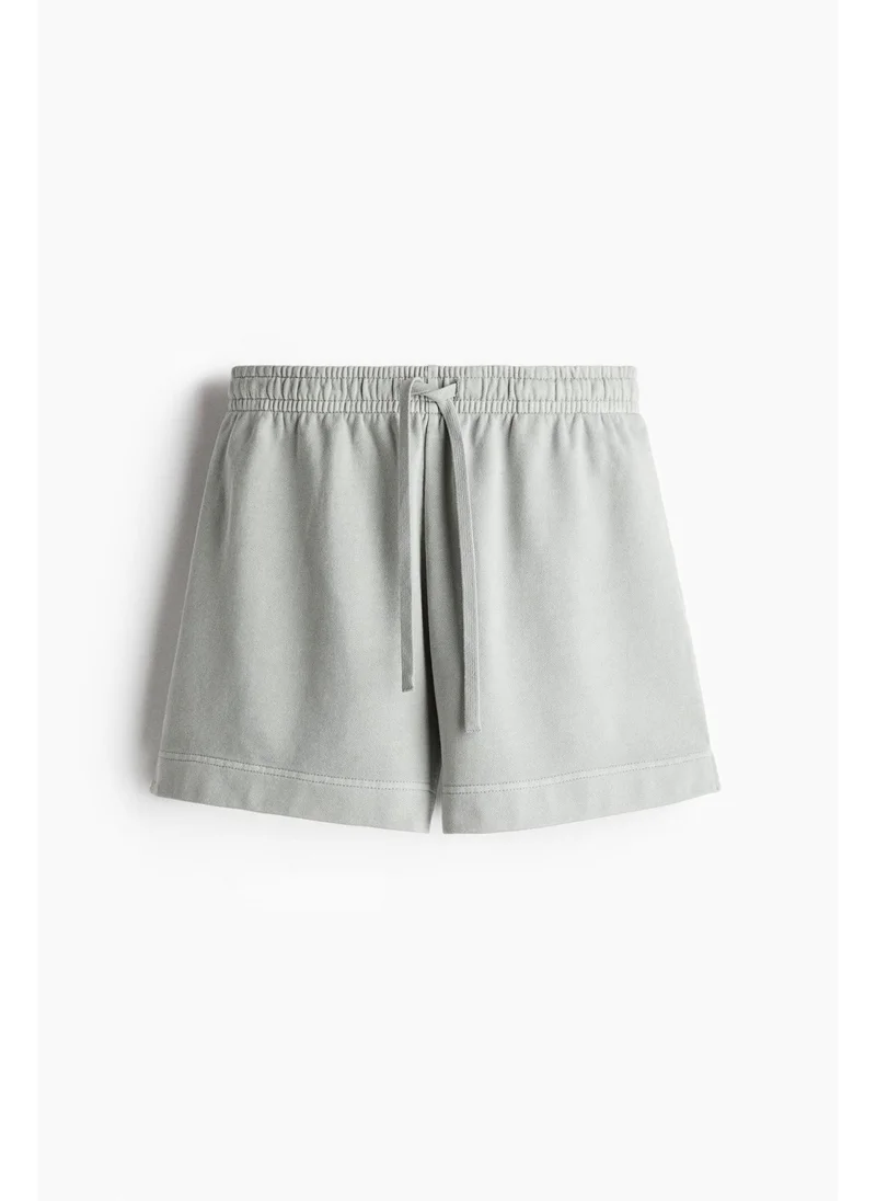 H&M Washed cotton sweatshorts