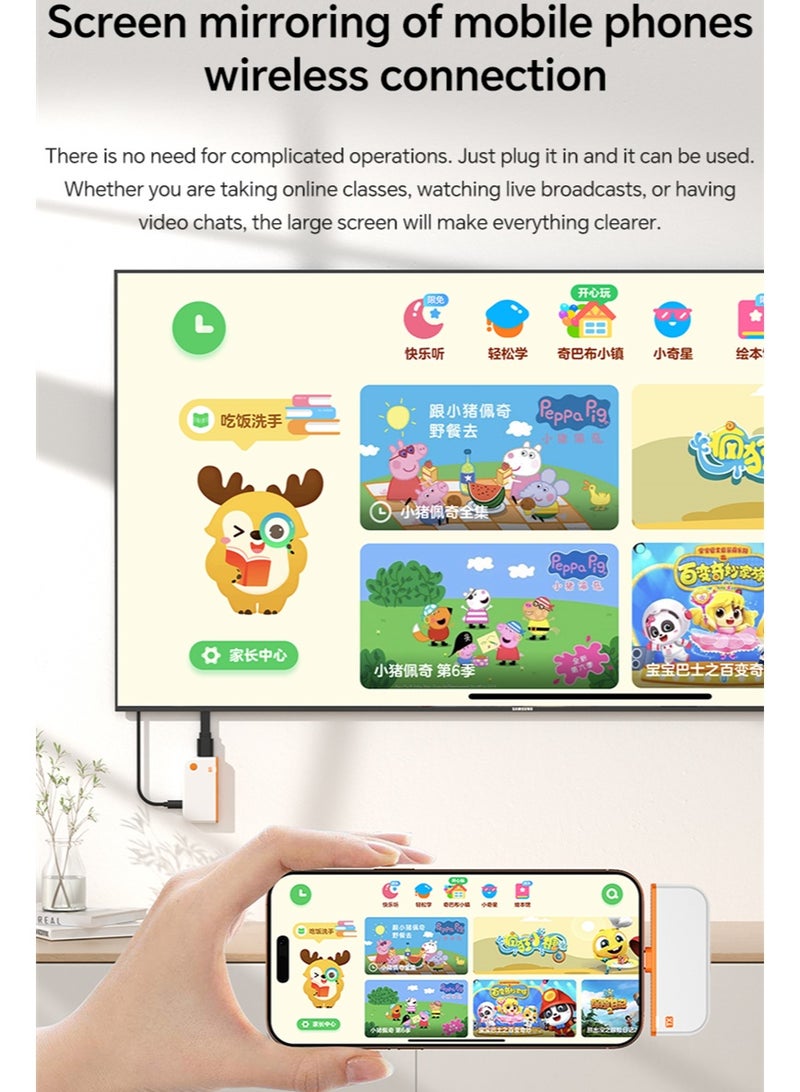 C-BONG 50M Type-C Wireless HDMI Transmitter and Receiver, HDMI Video Extender, Ultra 4K Decode Input 1080P@60Hz Output, Plug&Play 5G+2.4G and Audio for Phone/Tablet/Laptop/PC to Monitor/Projector/TV Box - Image 5