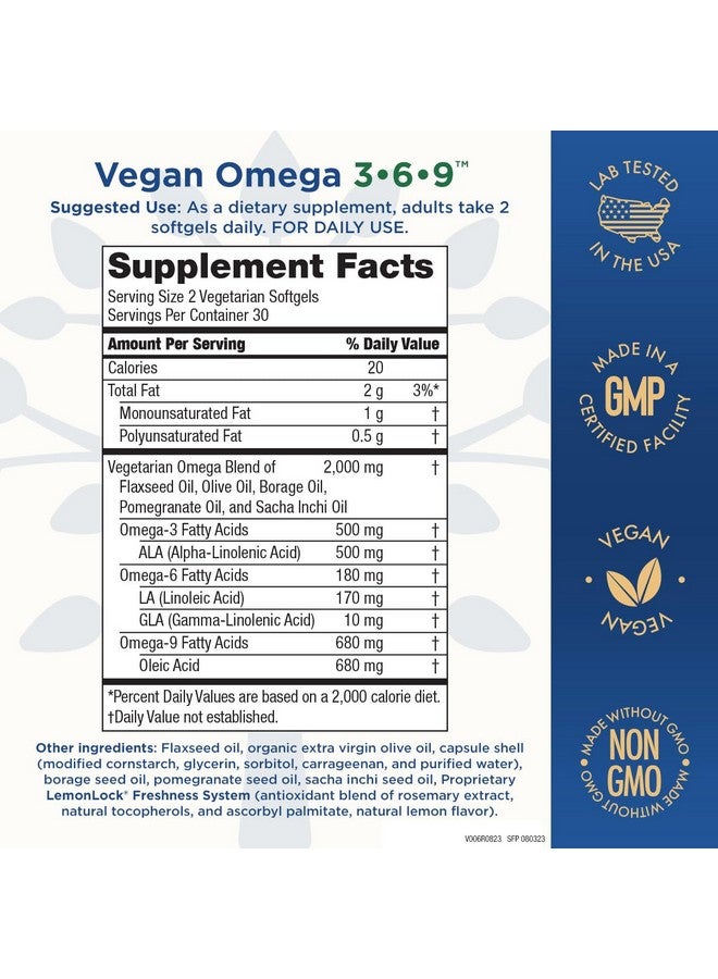 Purity Products Omega 3-6-9 Vegan and Vegetarian Formula - “5 in 1” Essential Fatty Acid Complex - Scientifically Formulated Plant-Based Omega 3 6 9 Essential Fatty Acids (EFA) - from (60) - Image 2