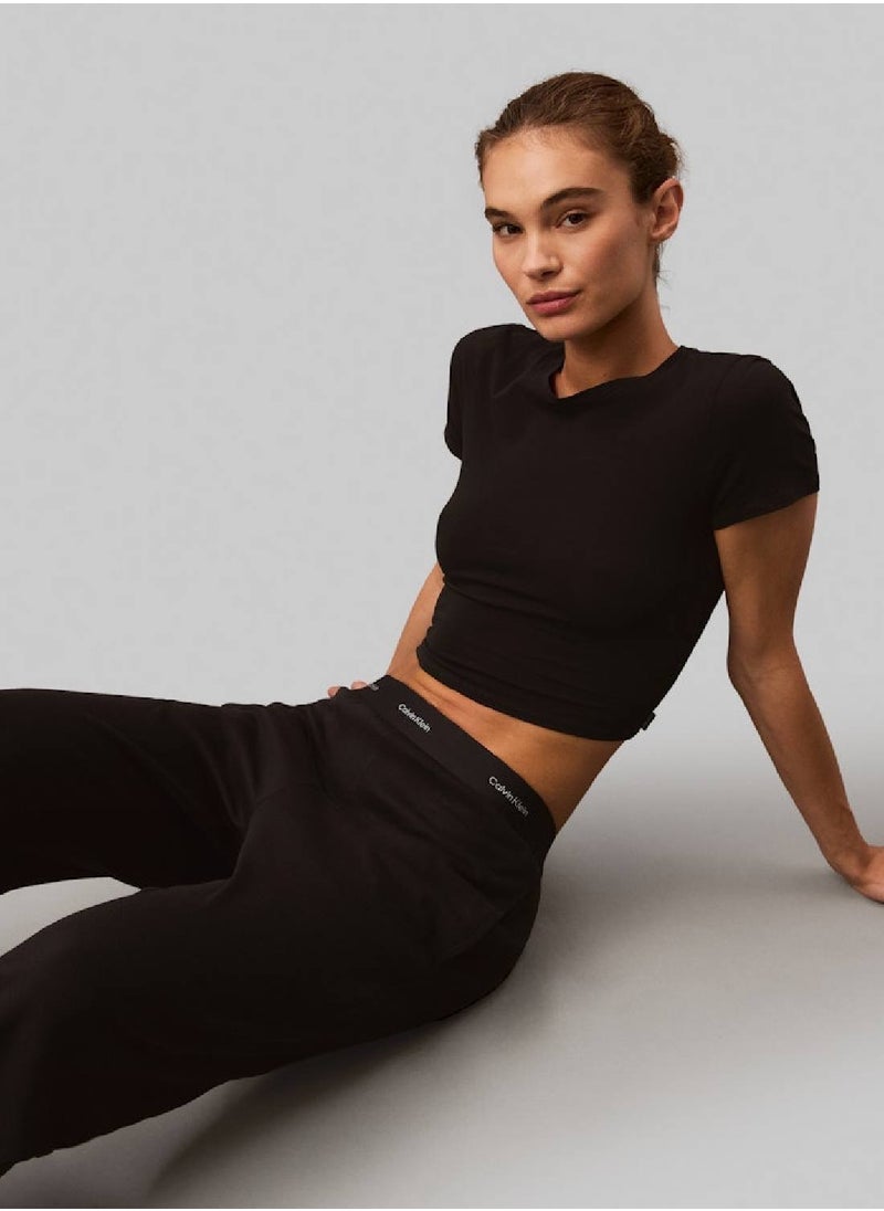 CALVIN KLEIN Women's Lounge Joggers - Icon Cotton Terry - Cotton, Black  - Image 2
