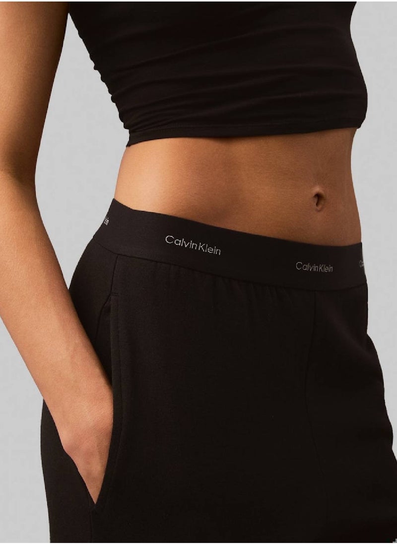 CALVIN KLEIN Women's Lounge Joggers - Icon Cotton Terry - Cotton, Black  - Image 4
