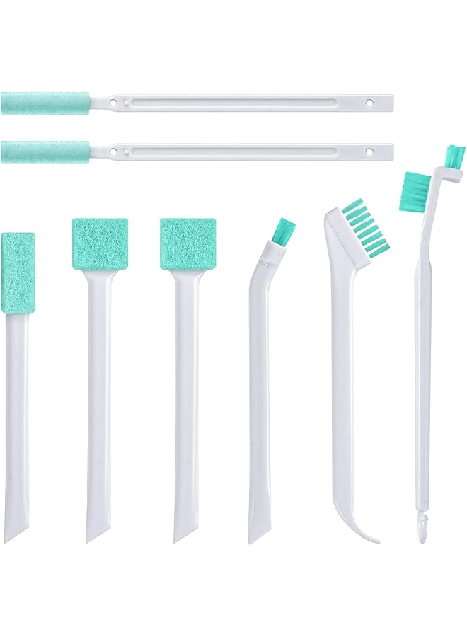 PROMASS Small Cleaning Brushes for Household, 8 Pcs Crevice Cleaning Tool Set for Window Grooves Track Humidifier Keyboard Bottle Door Car Vent, Tiny Detail Cleaner Scrub Brush Gaps Corner Tight Space - Image 1