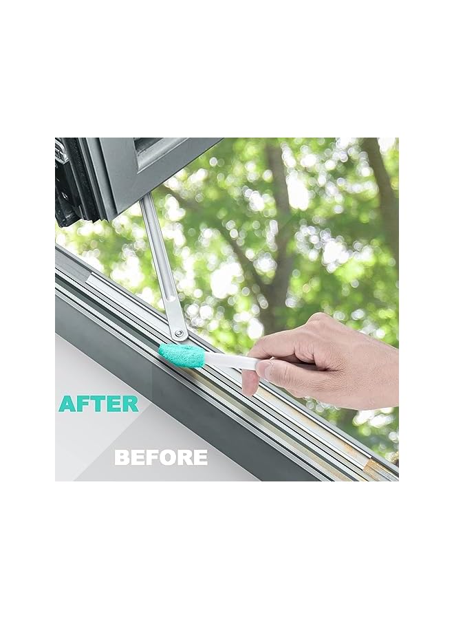 PROMASS Small Cleaning Brushes for Household, 8 Pcs Crevice Cleaning Tool Set for Window Grooves Track Humidifier Keyboard Bottle Door Car Vent, Tiny Detail Cleaner Scrub Brush Gaps Corner Tight Space - Image 5