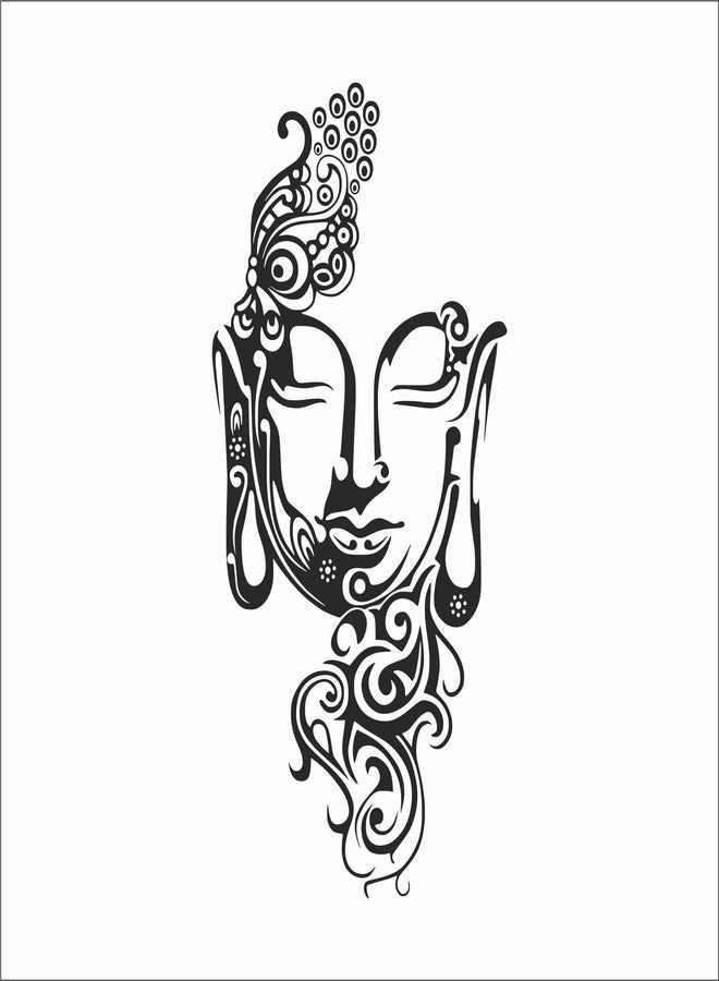 Wall Attraction Buddha Wall Sticker & Mural Sticker for wall Size - 38x76cm NBD23 - Image 3