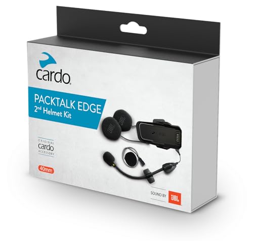 مجموعة خوذة Cardo Packtalk ProEdge 2ND صوت بواسطة JBL مثالية لخوذتك الإضافية تسمح بنقل نظام الاتصال الخاص بك بين الخوذ بسهولة