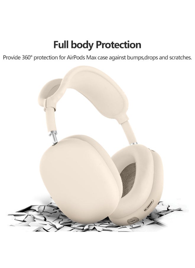 Generic - Suitable For Apple Airpodsmax Protective Case Airpodsmax Protective Case Silicone Ear Mask Head Beam Four-piece Set-Color:Silicone*big Red 4-piece Set (mesh Cushion Cover*1+headband Cover*1+shell Cover*1 Pair+ear Cushion Cover*1 Pair)-Applicable Models:Universal For Airpods Max 1/2 Generation - Image 1