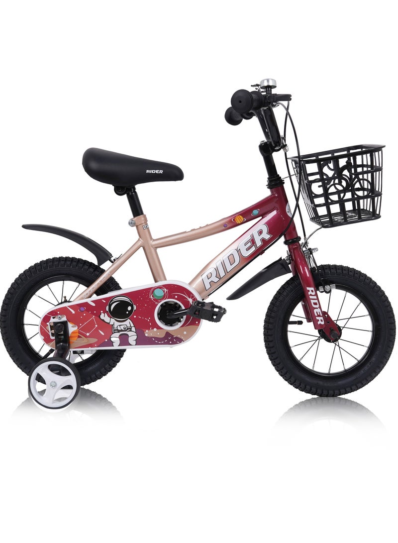Vego Elgo Mountain Bike || 12 Inch Wheel Size||For Unisex Kids || Adjustable Seat || Rider 100% Assembled || Red - Image 1