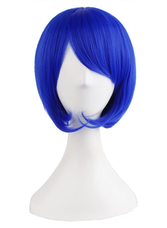 MapofBeauty Women Short Straight Cosplay Party BOB Wig (Navy Blue)  - Image 1