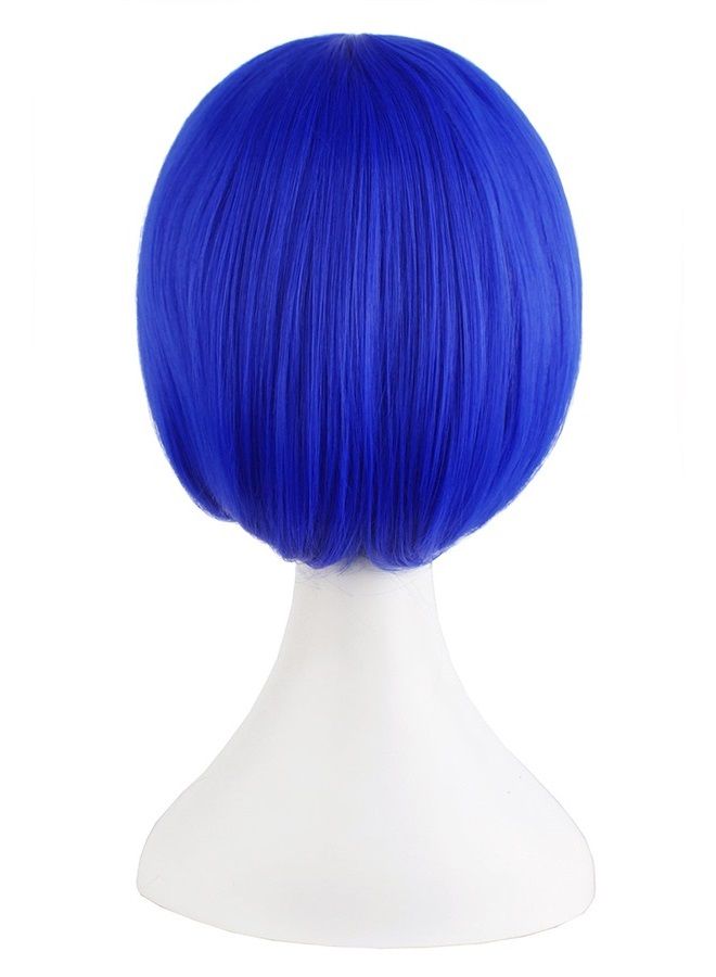 MapofBeauty Women Short Straight Cosplay Party BOB Wig (Navy Blue)  - Image 2
