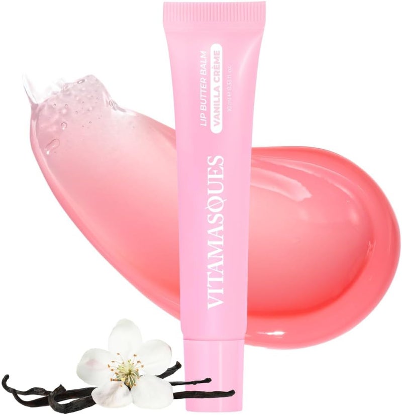 Vitamasques Lip Butter Balm Vanilla Creme Korean Lip Balm Peptide Lip Treatment Lip Balm Hydrating Light Tinted Lip balm Made in Korea 033 floz