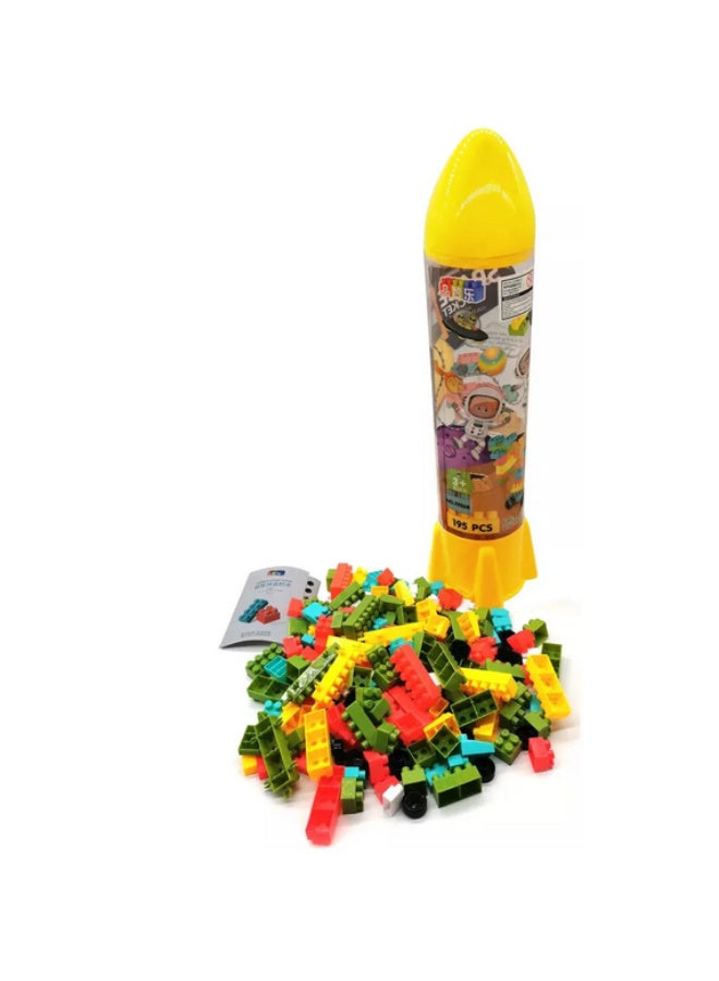 Children's blocks develop scientific and creative thinking skills. Different sizes and models, multiple shapes and colors (rocket blocks 50 x 15 cm). - Image 1