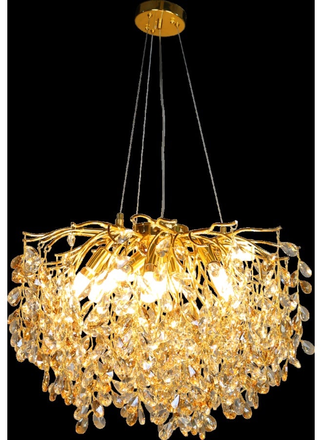 Hummer Modern chandelier, diameter 60, gold with honey and transparent E14*10L cm - Image 1