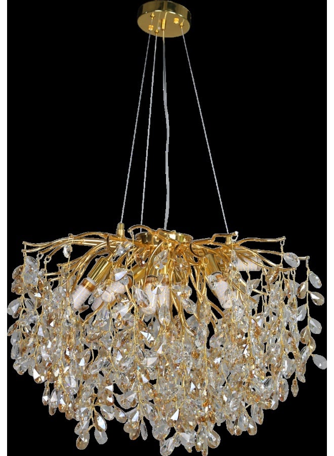 Hummer Modern chandelier, diameter 60, gold with honey and transparent E14*10L cm - Image 2
