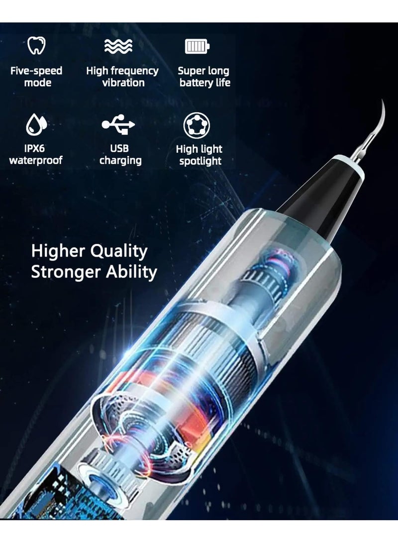 KOWVOWZ Pet Ultrasonic Tooth Cleaner Toothbrush,Dog Tooth Brushing Kit with LED Lamp,Dog Plaque Remover for Teeth,Tartar Remover for Teeth Stains for Dog and Cat - Image 4