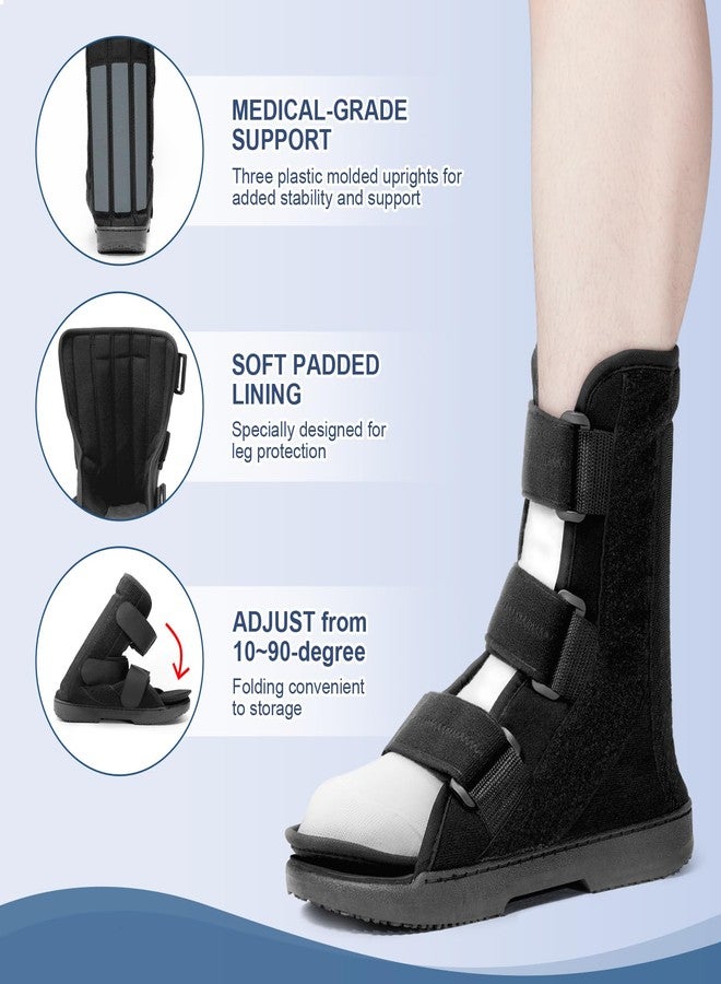 Estinko AFO Foot Drop Brace, Foot Drop Brace for Walking Drop Foot Brace Adjustable ALS, TBI, MS, Diabetes Stroke (Black, Medium) - Image 4