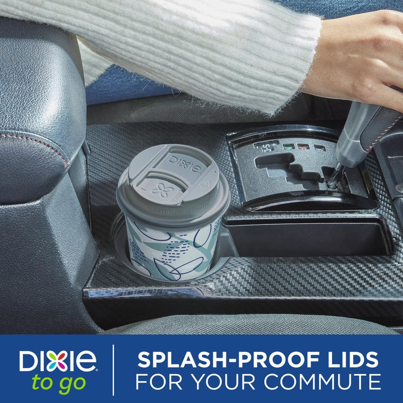 Dixie To Go Paper Coffee Cups With Lids, 16 oz, 108 Count (6 packs of 18 cups), Disposable Insulated Paper Cups for On-The-Go Hot or Cold Beverages - Image 4