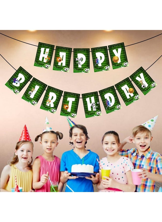 Balloonistics Balloonistics Foot Ball Theme Happy Birthday Banner Birthday  - Image 3