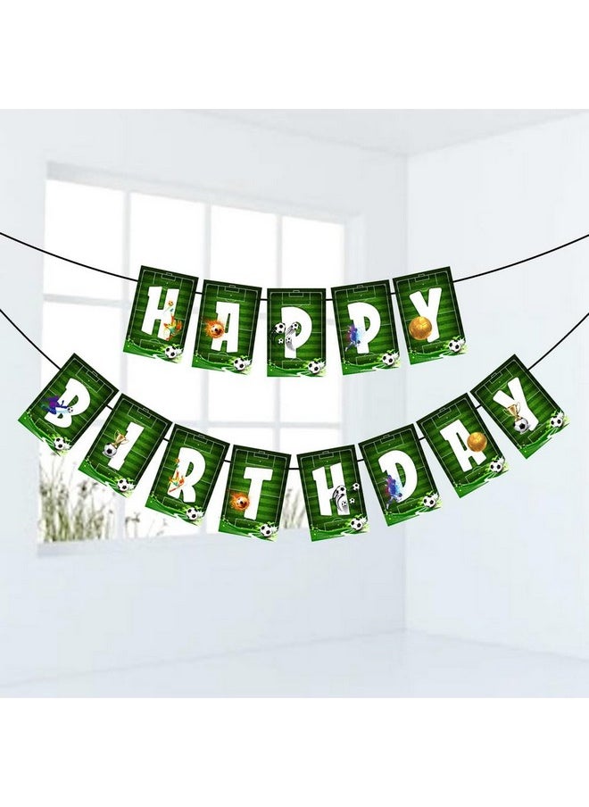 Balloonistics Balloonistics Foot Ball Theme Happy Birthday Banner Birthday  - Image 1