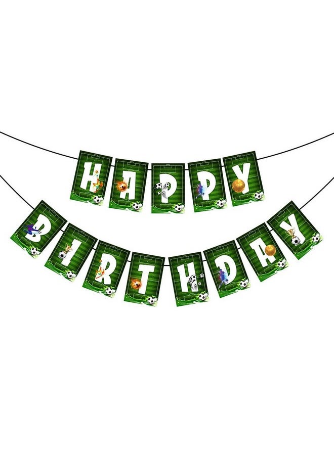 Balloonistics Balloonistics Foot Ball Theme Happy Birthday Banner Birthday  - Image 2