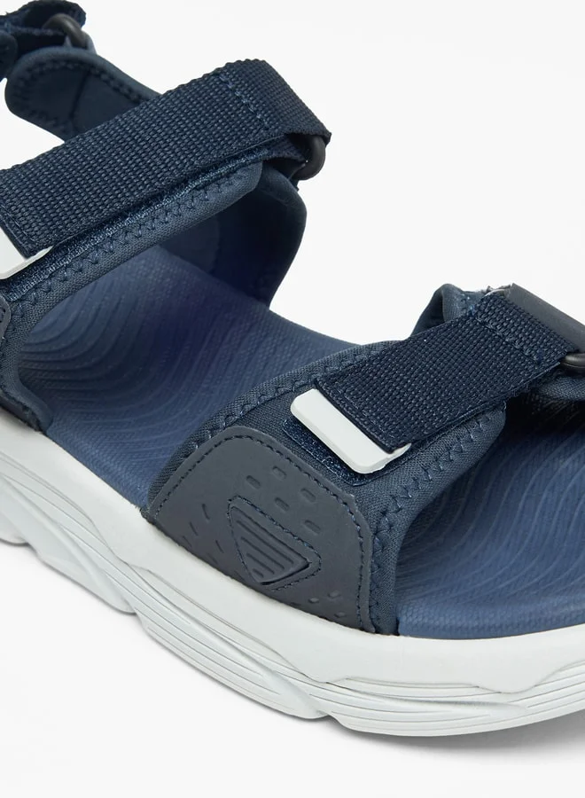 Kappa Men's Solid Floaters with Hook and Loop Closure