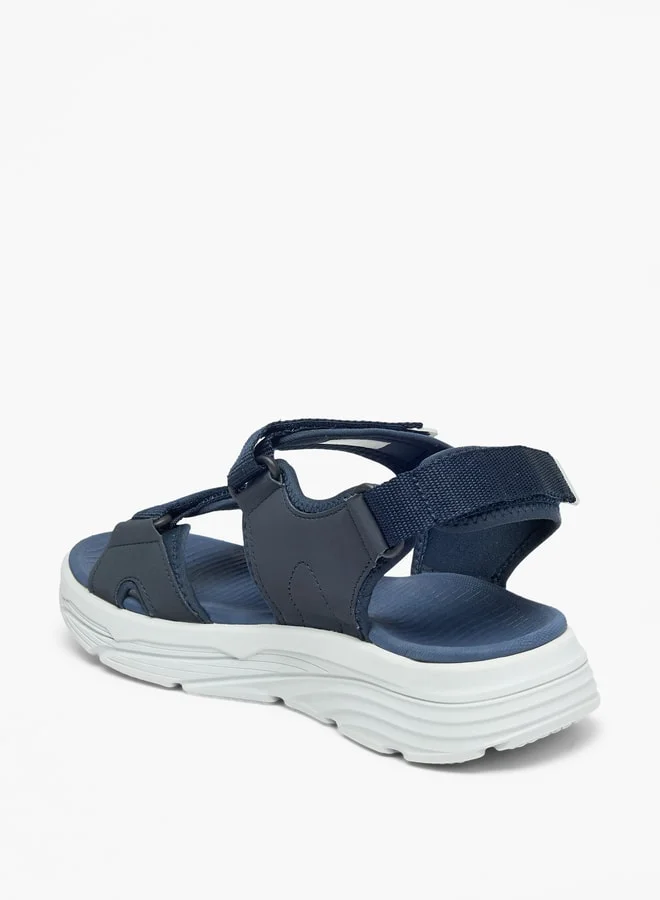 Kappa Men's Solid Floaters with Hook and Loop Closure