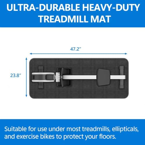 SLIPEXSAFE Treadmill MatBike MatStationary Bike MatFoldable Treadmill Mat for Hardwood FloorsUnder Exercise Bike Trainer Pad for Indoor Gym Equipment Hardwood Floor Carpet Protector - Image 3