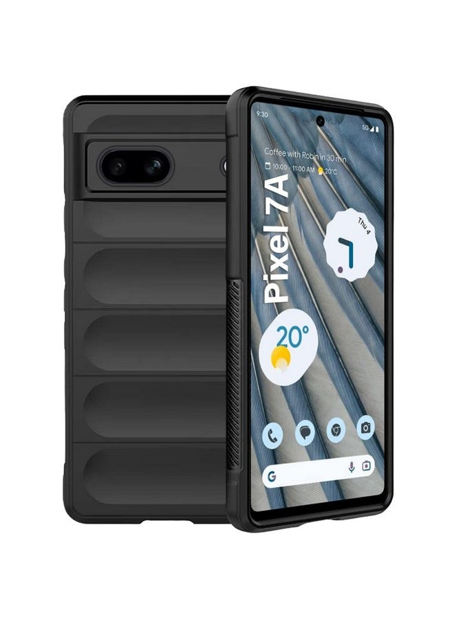 ذا جيفت كارت جراب خلفي من السيليكون السائل من TheGiftKart لهاتف Google Pixel 7A | حماية عسكرية مع وسائد هوائية مقاومة للصدمات 10X | قماش من الألياف الدقيقة على الجانب الداخلي | قبضة مضادة للانزلاق مدمجة (أسود غير لامع)  - Image 1