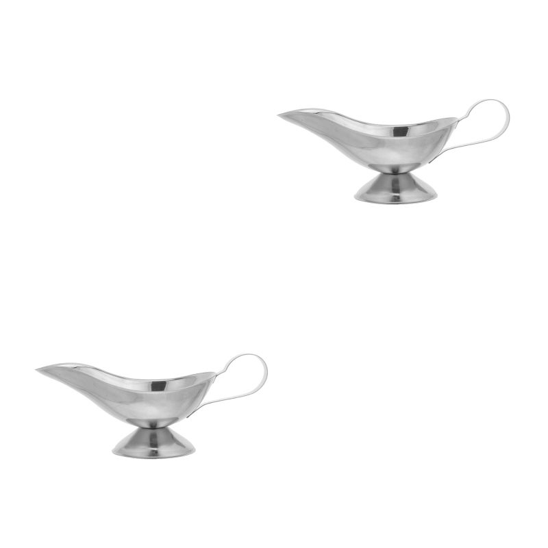 2pcs Stainless Steel Gravy Sauce Bucket Dish Roasting Sauce Dressing Dip Seasoning Container (5 Ounce) - Image 4