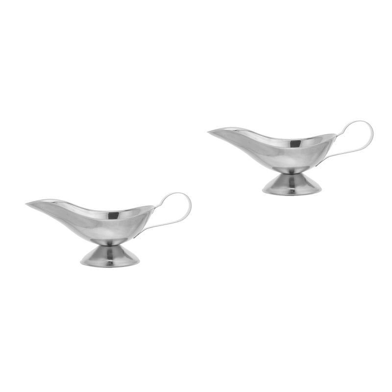 2pcs Stainless Steel Gravy Sauce Bucket Dish Roasting Sauce Dressing Dip Seasoning Container (5 Ounce) - Image 1