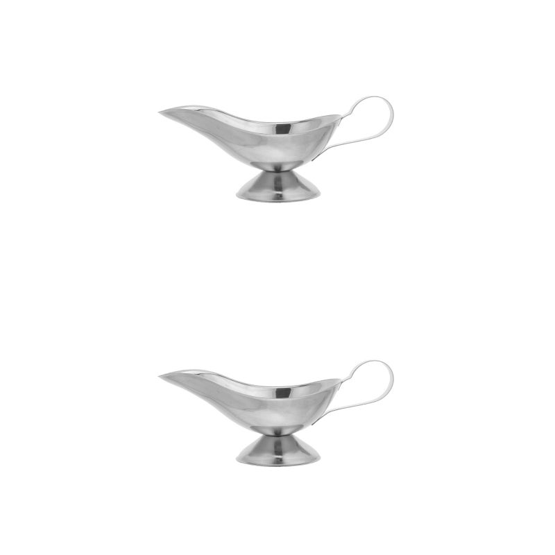 2pcs Stainless Steel Gravy Sauce Bucket Dish Roasting Sauce Dressing Dip Seasoning Container (5 Ounce) - Image 3