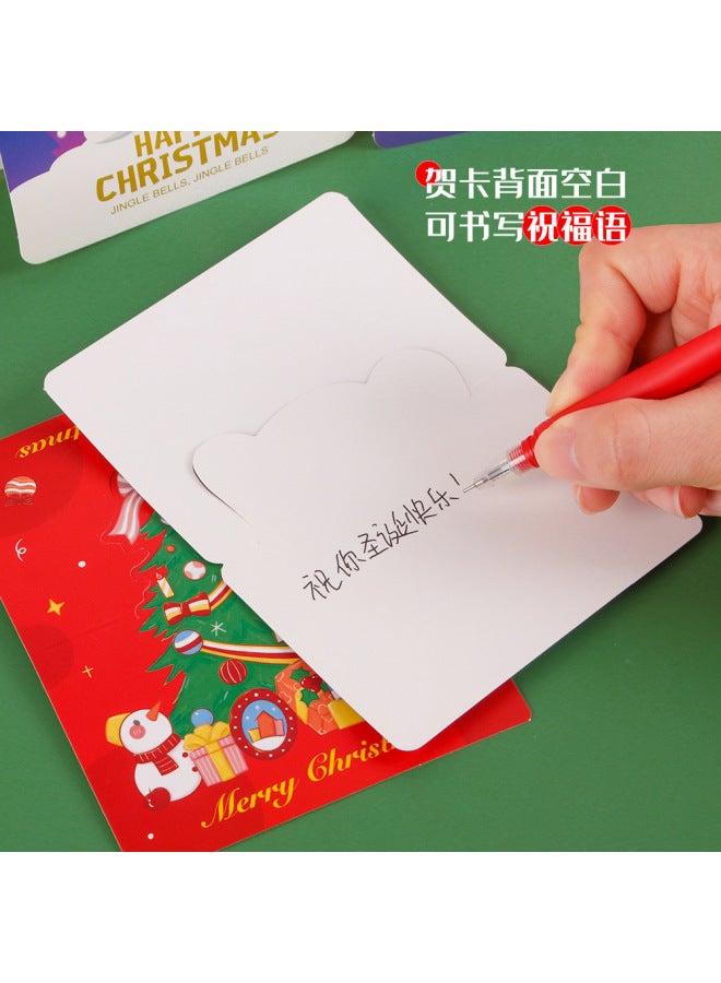 HELPS Cartoon Christmas Card Head Christmas Eve Handwritten Greeting Card Blessing High Sense Decoration Three-dimensional Small Card Gift - Image 2