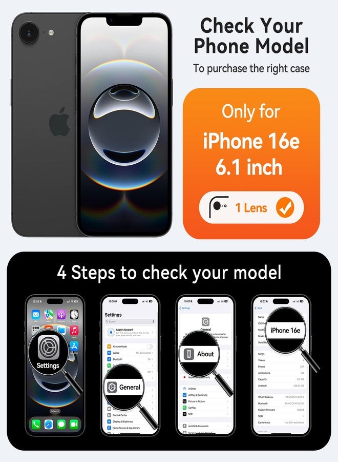 CANSHN Magnetic Compatible with iPhone 16e Case(6.1 Inch), Upgraded [Full Camera Protection] [Compatible with Magsafe] [Translucent Matte] Shockproof Protective Phone Case Cover - Red - Image 2