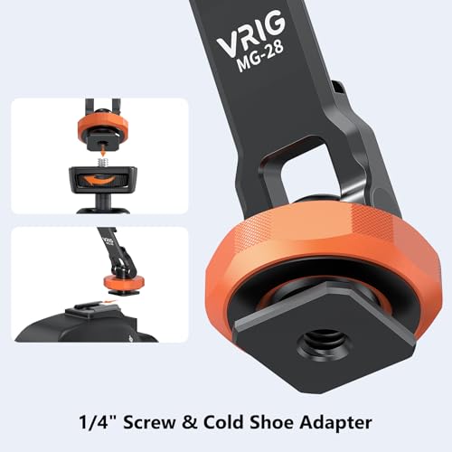 VRIG MG-28 Metal Phone Tripod Mount for magsafe, Magnetic Camera Mount for iPhone 17 16 15 14 13 12, 360° Rotation Adjustable Cold Shoe Phone Mount for Cameras, Tripods - Image 5