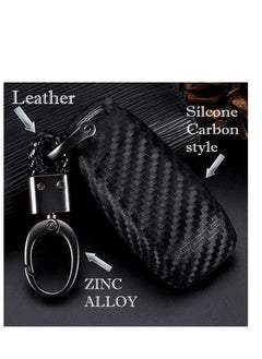 SYOSI Silicone carbon fiber catchy style smart keyless remote Key Fob case Cover For Mercedes-Benz E-Class S-Class W213 2016 2017 2018 2019 keychain  - Image 3