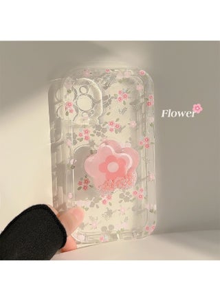 Pink floral chip + pink floral bracket