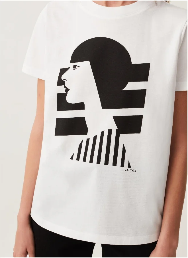 Ovs Ovs Geometric Girl La Tos Print T-Shirt