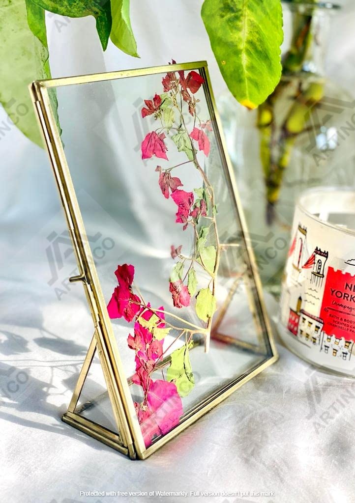 ARTINCO Art India Collections Decorative Brass And Glass Standing Table Photo Frame 4X6(Tabletop, 1.00) - Image 2
