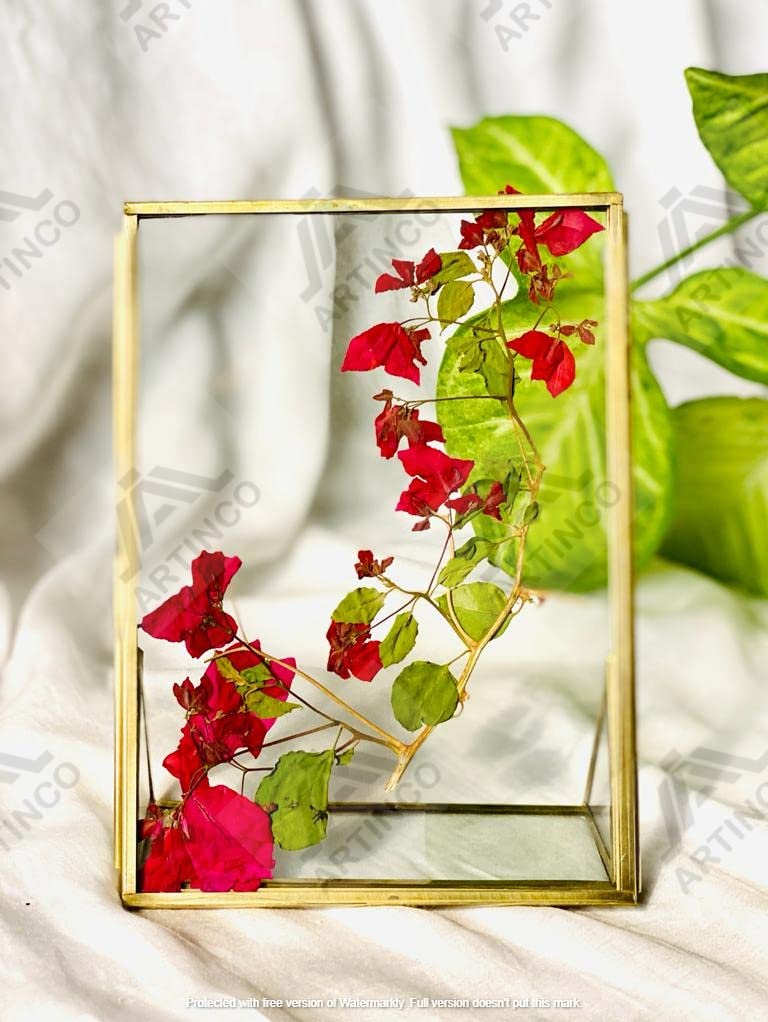 ARTINCO Art India Collections Decorative Brass And Glass Standing Table Photo Frame 4X6(Tabletop, 1.00) - Image 4