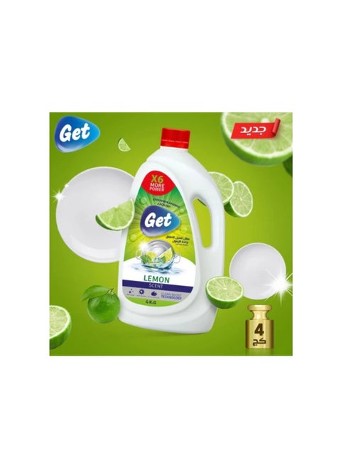 get liquid dishwashing with the green lemon scent 4.0 liter