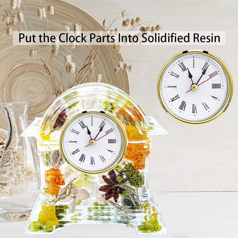 Shosky 6Pcs Clock Parts For Clock Resin Mold Clock Pieces For Clock Epoxy Casting Resin Mold - Image 2