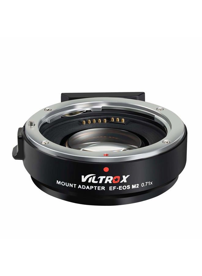 VILTROX EF-EOS M2 Auto Focus Lens Adapter 0.71x Reducer Speed Booster for Canon EF Mount Lens to Canon EF-M Mount Mirrorless Camera EOS M M2 M3 M5 M6 M10 M50 M100 - Image 2