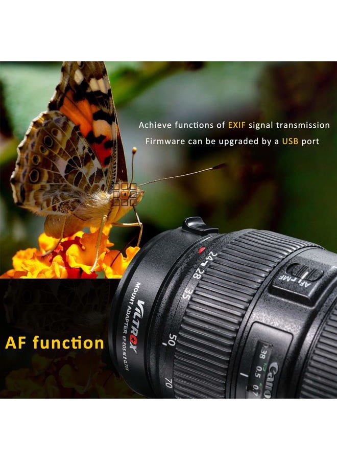 VILTROX EF-EOS M2 Auto Focus Lens Adapter 0.71x Reducer Speed Booster for Canon EF Mount Lens to Canon EF-M Mount Mirrorless Camera EOS M M2 M3 M5 M6 M10 M50 M100 - Image 3