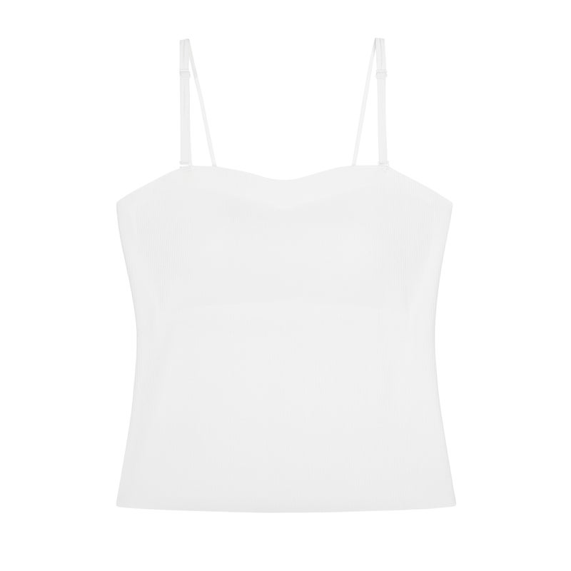 Plus Size Solid Slim Fit Camisole white  - Image 1
