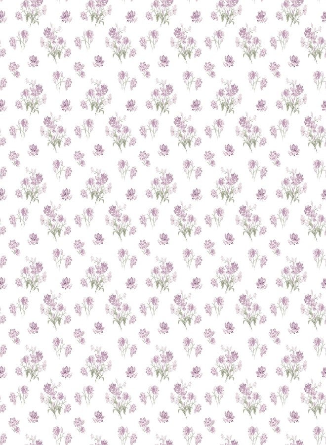 haus & kinder Double Bed Floral Bedsheet with 2 Pillow Covers| 90x100 Inches |186 TC Queen Size Cotton Bed Sheet Breathable | Soft | Lilac Dream - Image 5