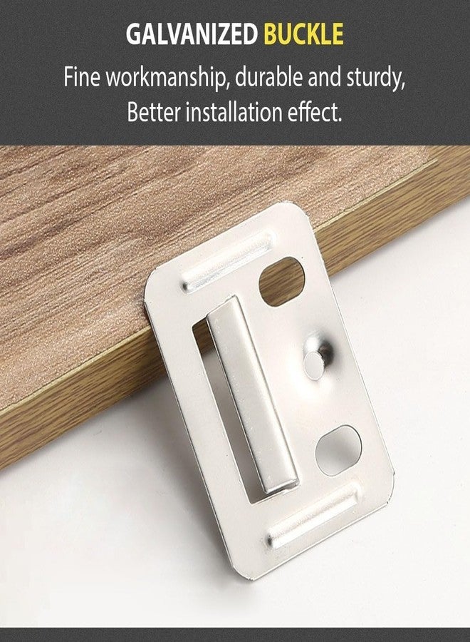 EZZIAUTO Galvanized PVC Interior Louvers Panel Fitting Clips, Galvanized Metal Mounting Buckle Brackets (45mm x 35mm), Seamless Wall Installation Clips for WPC/PVC Wall Panels, Easy to Install (Pack of 100) - Image 4