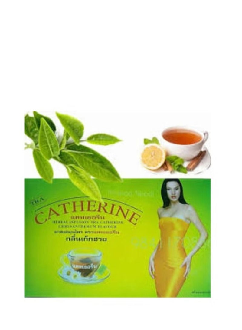 Catherine 32-Bag Thai Natural Herbal Infusion Chrysanthemum Flavour, Detox, Slimming Green Tea