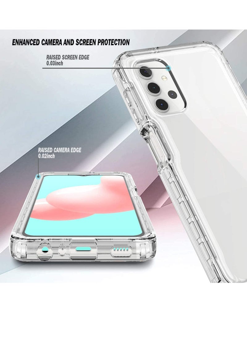 SYOSI Case for Samsung Galaxy A32 5G with [Built-in Screen Protector], Full-Body Protective Shockproof Rugged Bumper Cover, Impact Resist Durable Phone Case (Clear) - Image 2