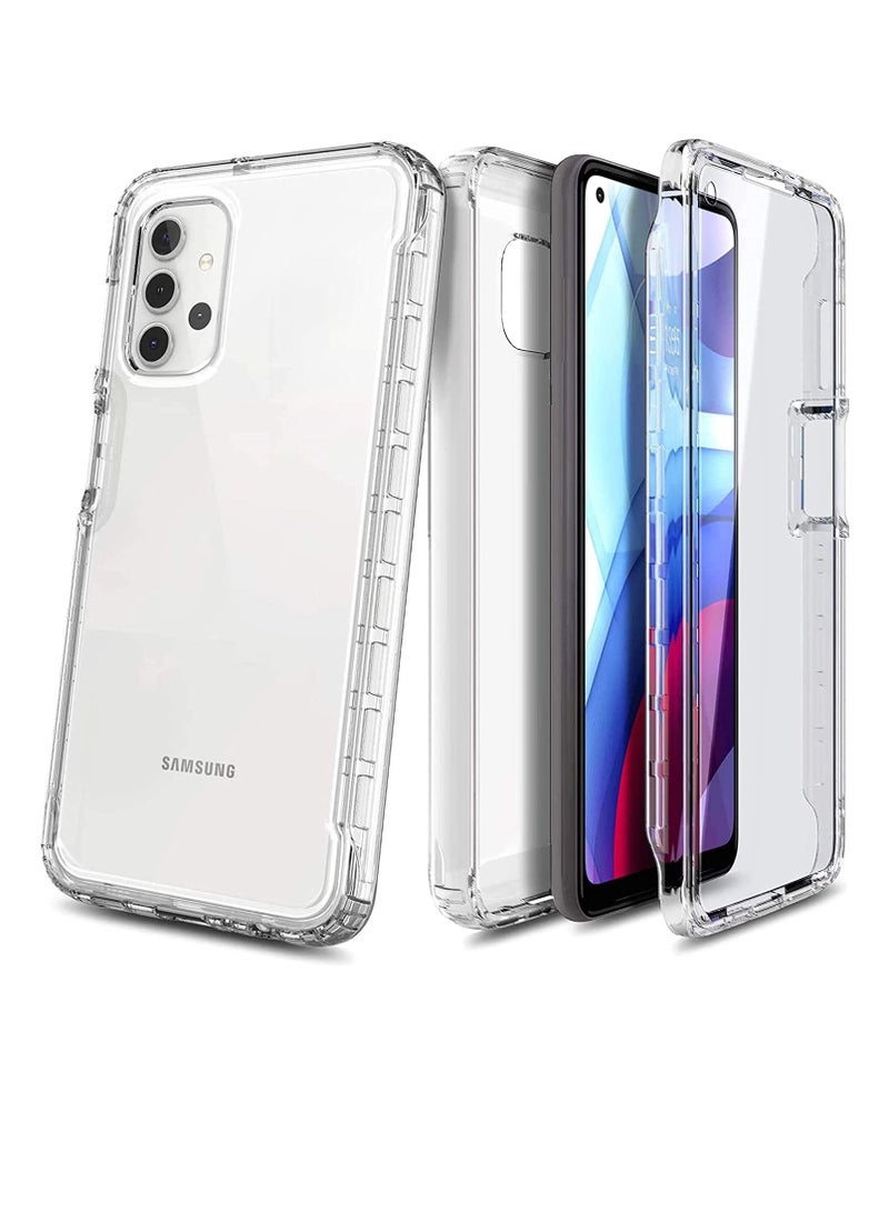 SYOSI Case for Samsung Galaxy A32 5G with [Built-in Screen Protector], Full-Body Protective Shockproof Rugged Bumper Cover, Impact Resist Durable Phone Case (Clear) - Image 5