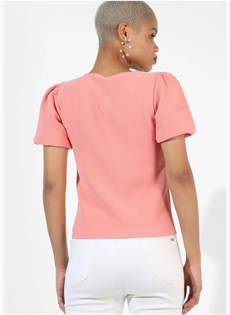 Campus Sutra Women's Solid Casual Top